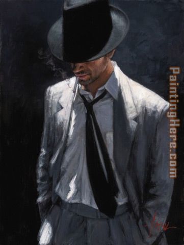 Man in Black Suit IV painting - Fabian Perez Man in Black Suit IV art painting
